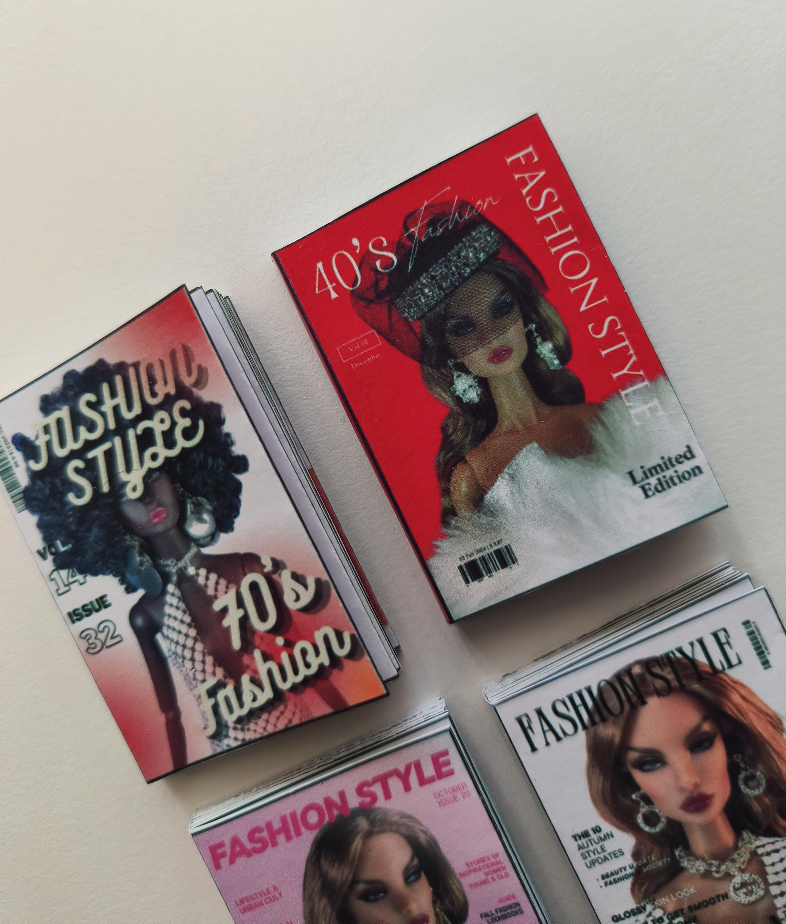 Printable Doll Fashion Magazine, 1:6 Scale Miniature (PDF Pattern)