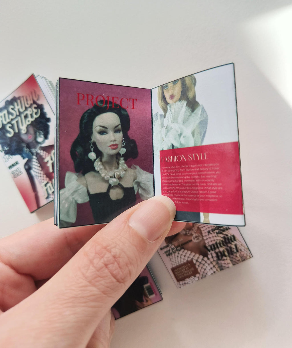 Printable Doll Fashion Magazine, 1:6 Scale Miniature (PDF Pattern)