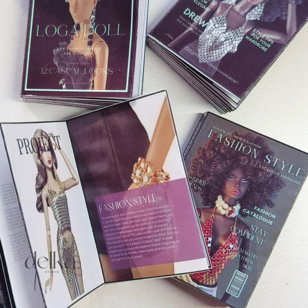 12 inch fashion magazines for fashion dolls