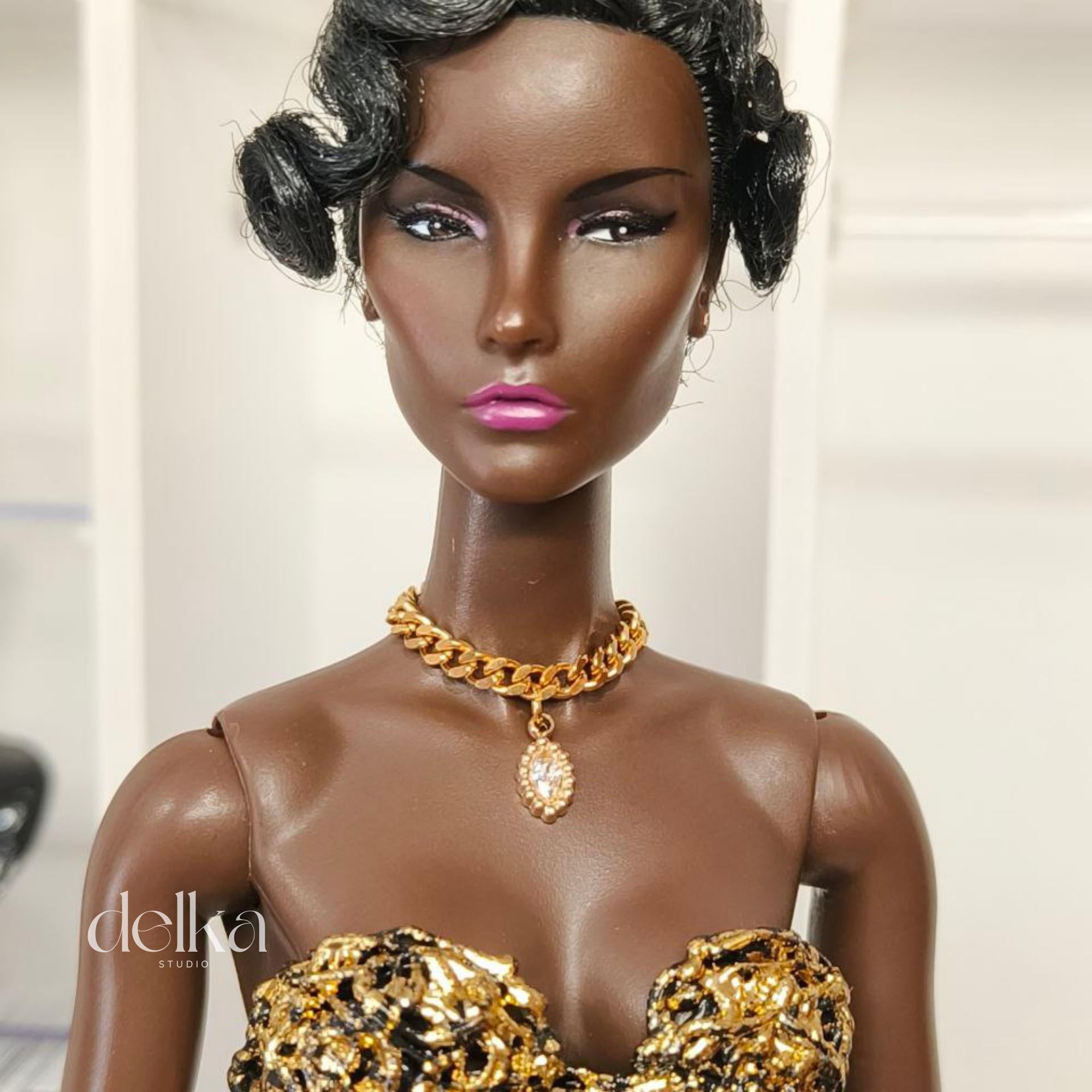 Fashion Doll Rhinestone Necklace, 12-inch Doll Jewelry