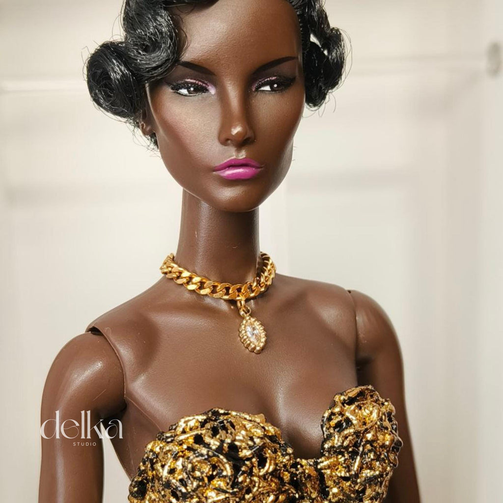 Fashion Doll Rhinestone Necklace, 12-inch Doll Jewelry