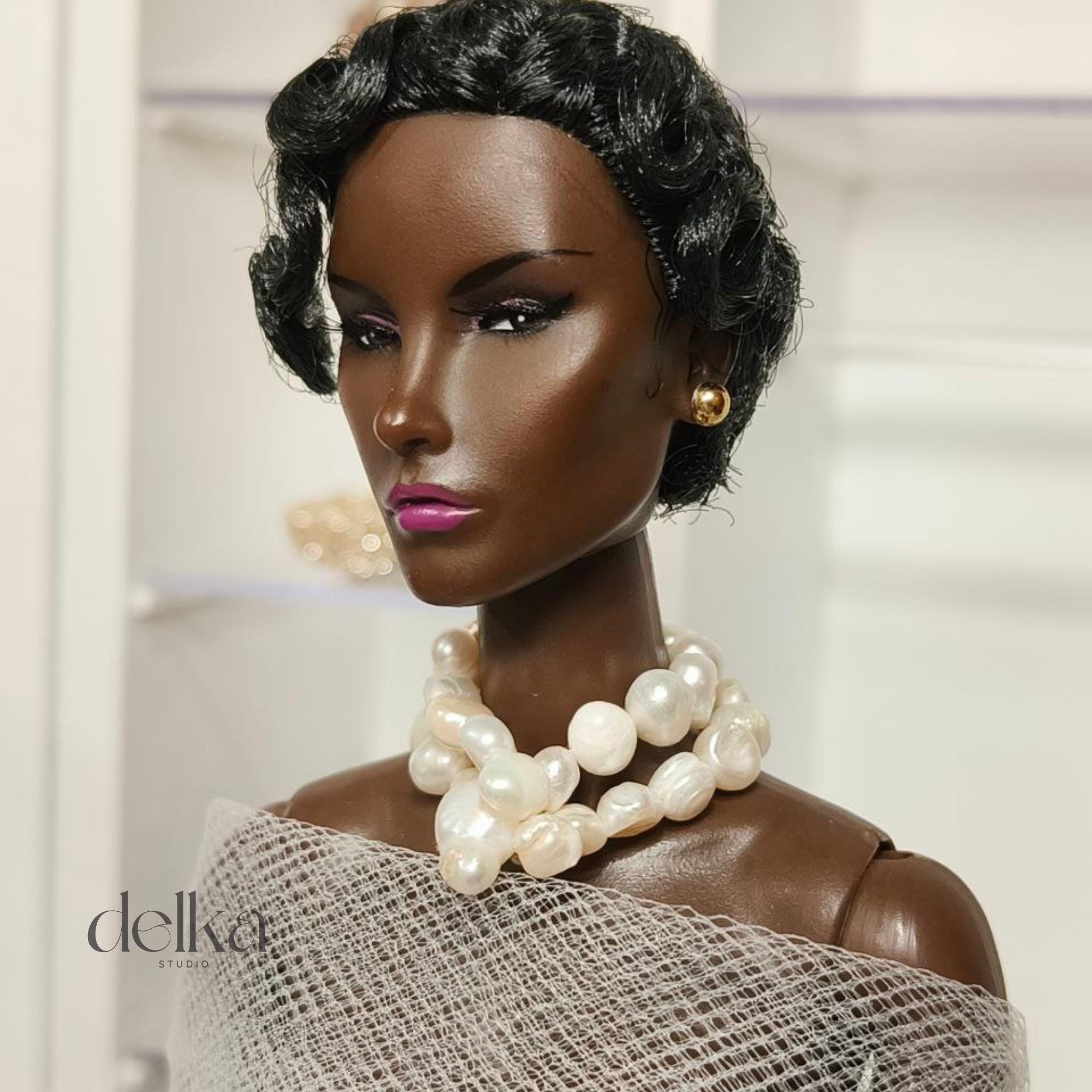 Pearl Choker: 1/6 Scale Doll Accessory for Fashion Royalty Dolls