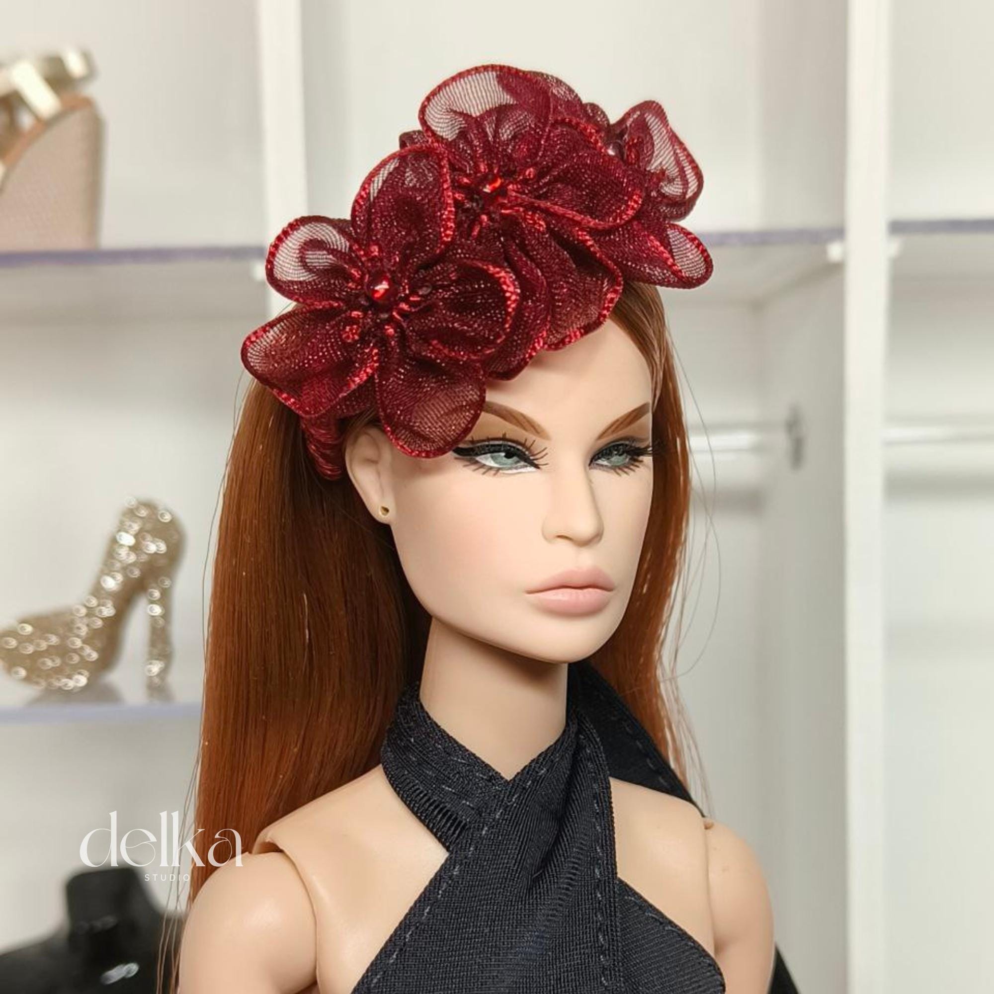 Flower Headband for 12 inch Dolls, Fashion Royalty Headdress