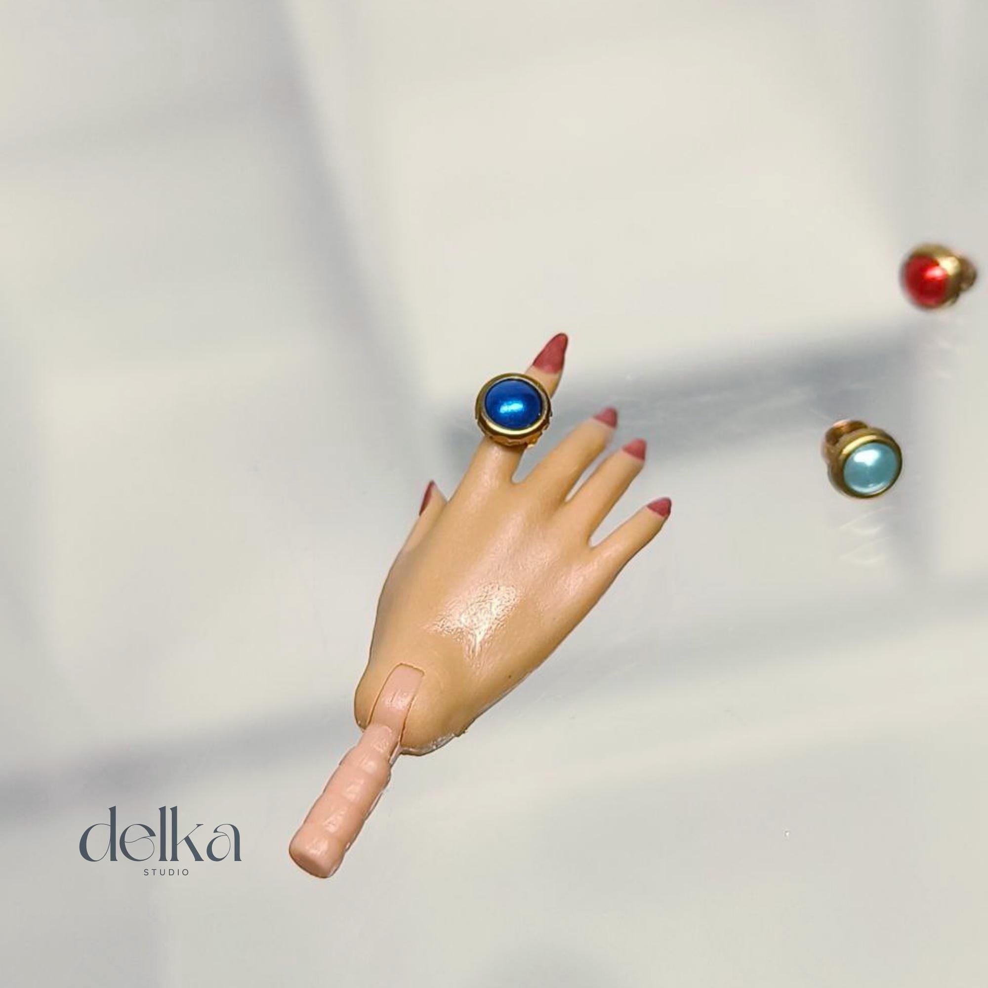 12 inch Handmade Pearl Ring for Fashion Royalty Dolls, 1:6 Scale ring dor dolls