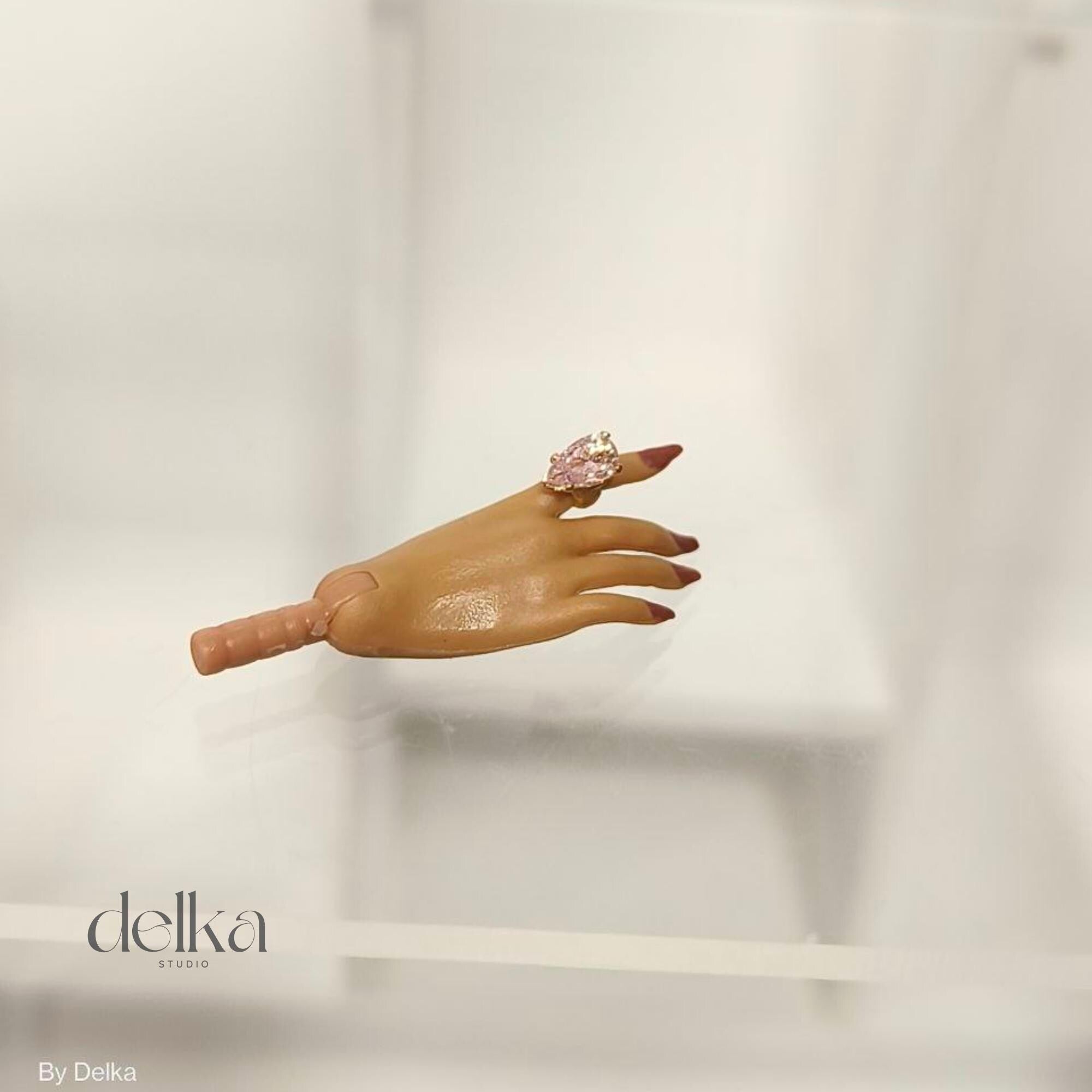 Miniature Gemstone Ring for Fashion Royalty Dolls, 1/6 Scale