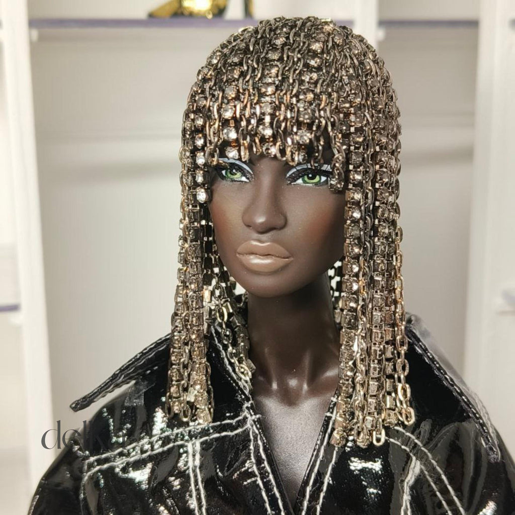 Metallic Chain Wig, 1/6 Scale, for Fashion Royalty Dolls