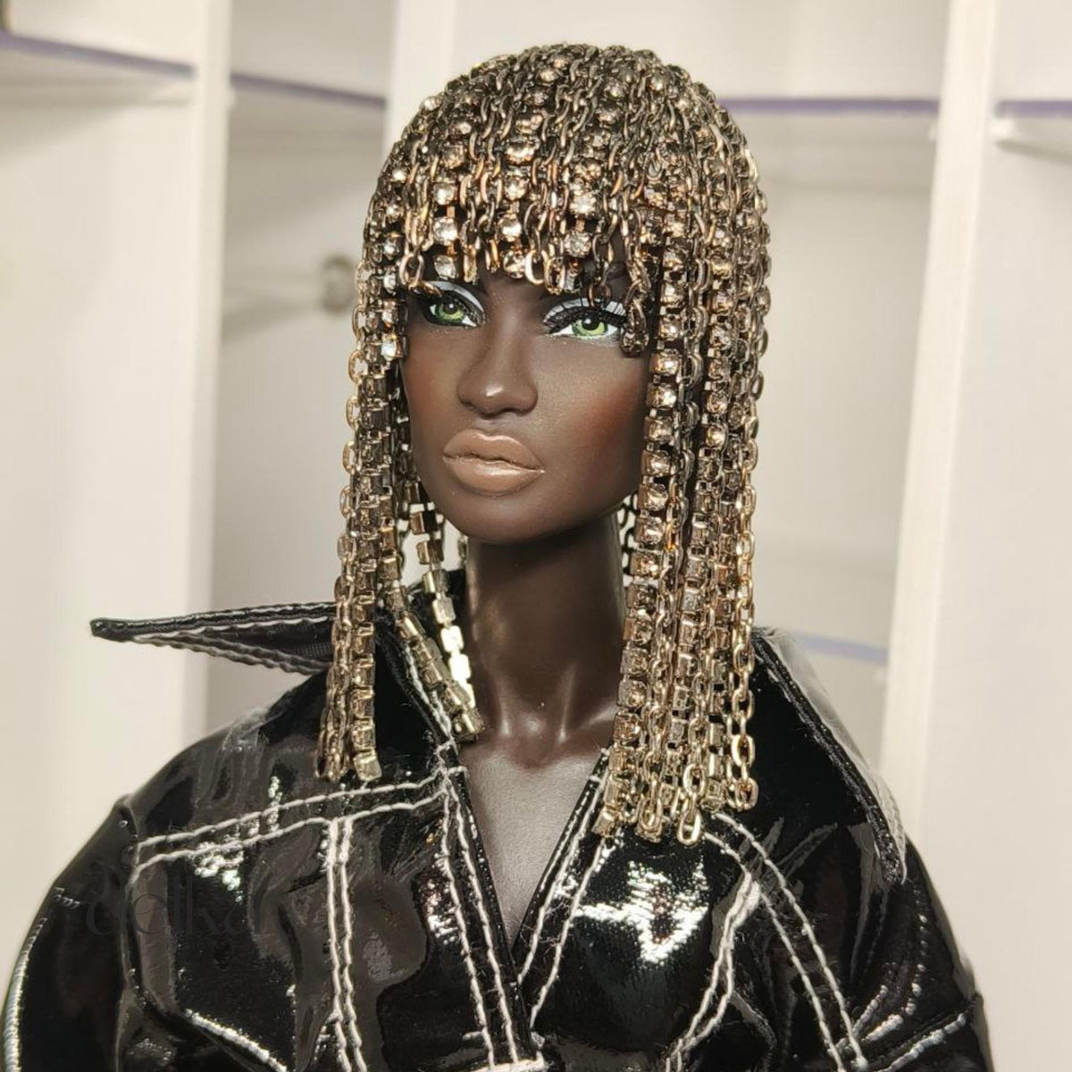 Metallic Chain Wig, 1/6 Scale, for Fashion Royalty Dolls