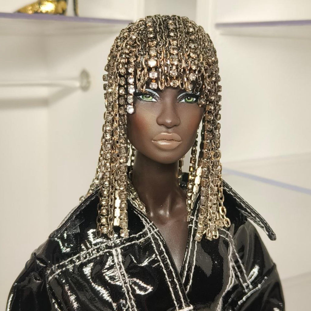 Metallic Chain Wig, 1/6 Scale, for Fashion Royalty Dolls