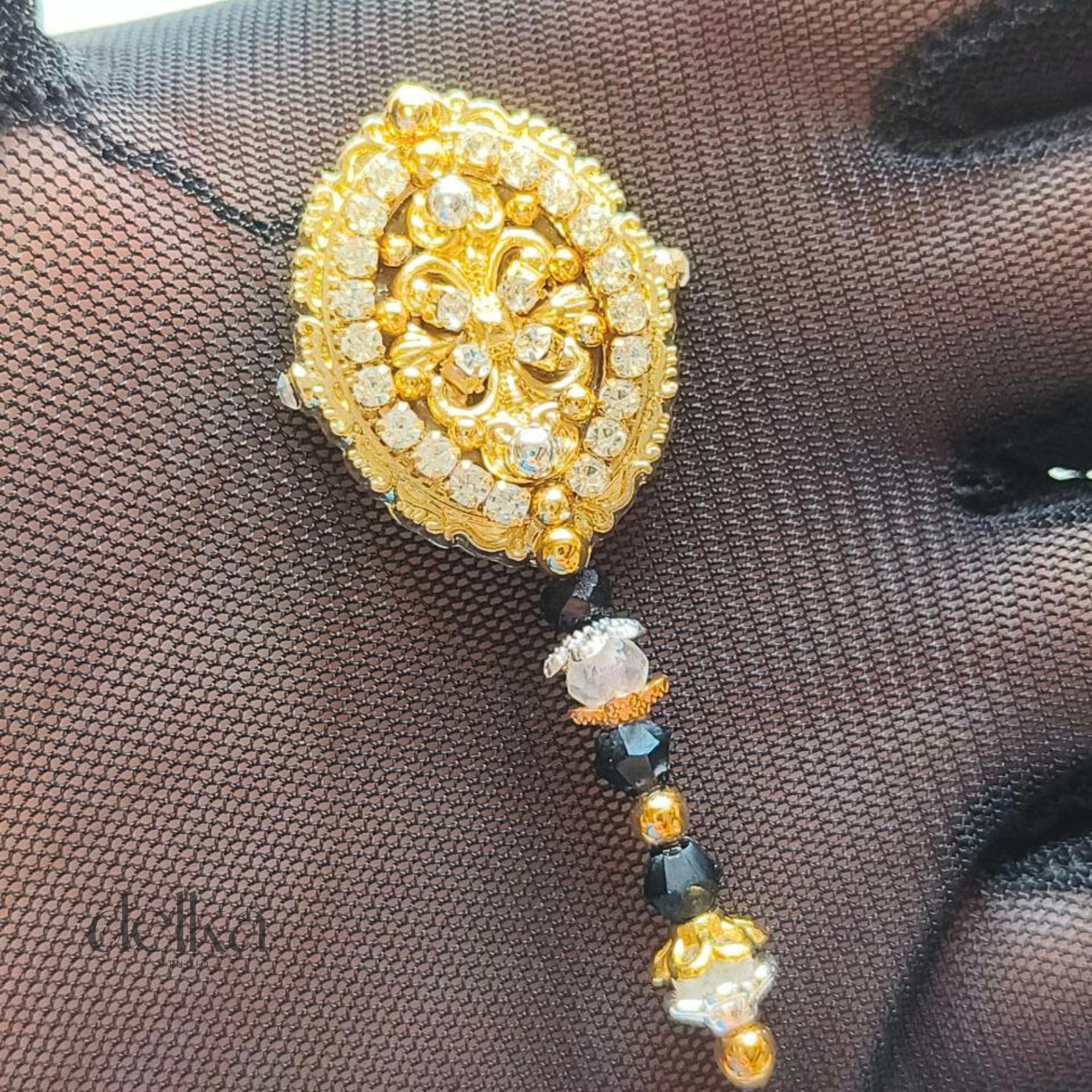 12 inch handmade miniature jeweled gold mirror for Fashion dolls