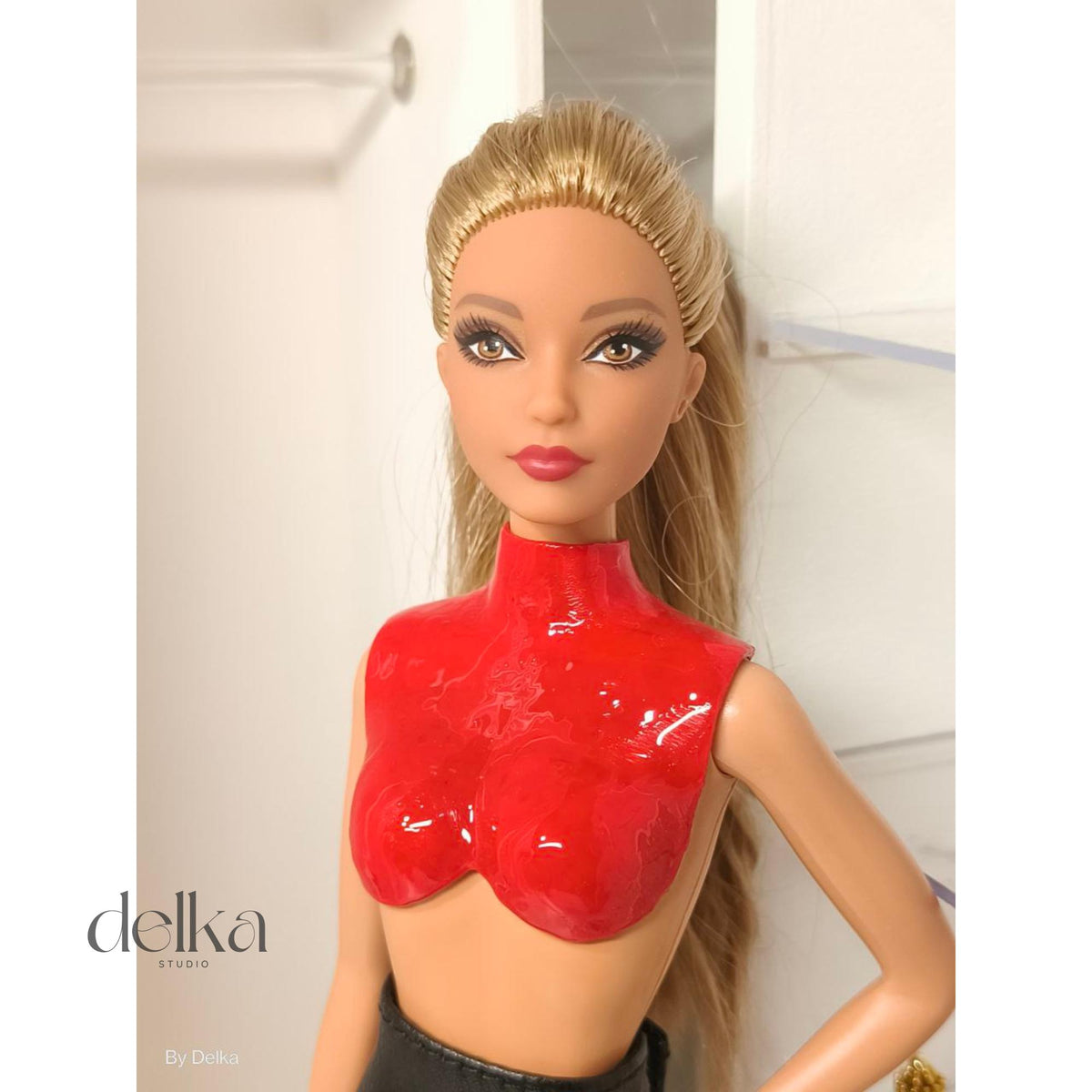 12 Inch Bodice for fashion dolls, Rigid Bra dolls, 1:6 scale doll Corset