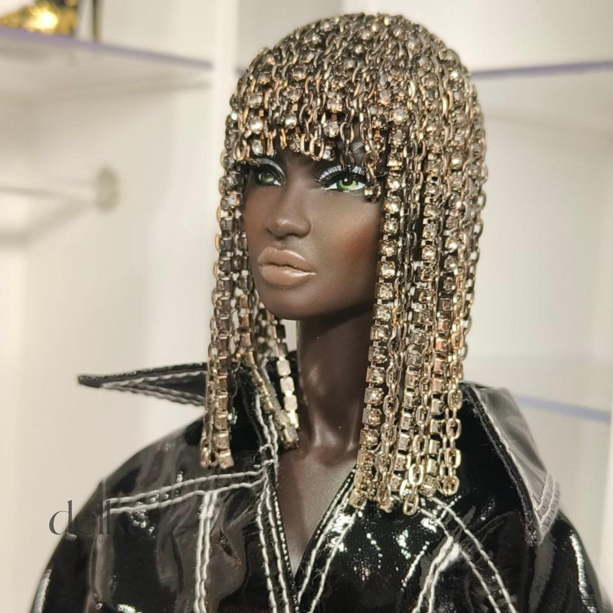 Metallic Chain Wig, 1/6 Scale, for Fashion Royalty Dolls