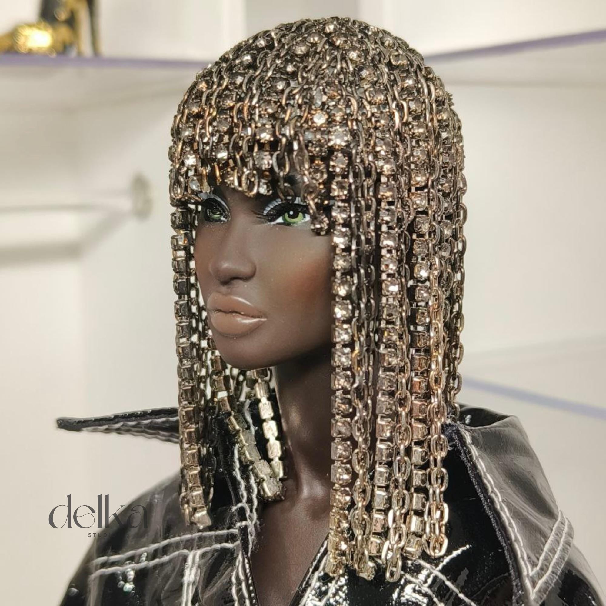 Metallic Chain Wig, 1/6 Scale, for Fashion Royalty Dolls