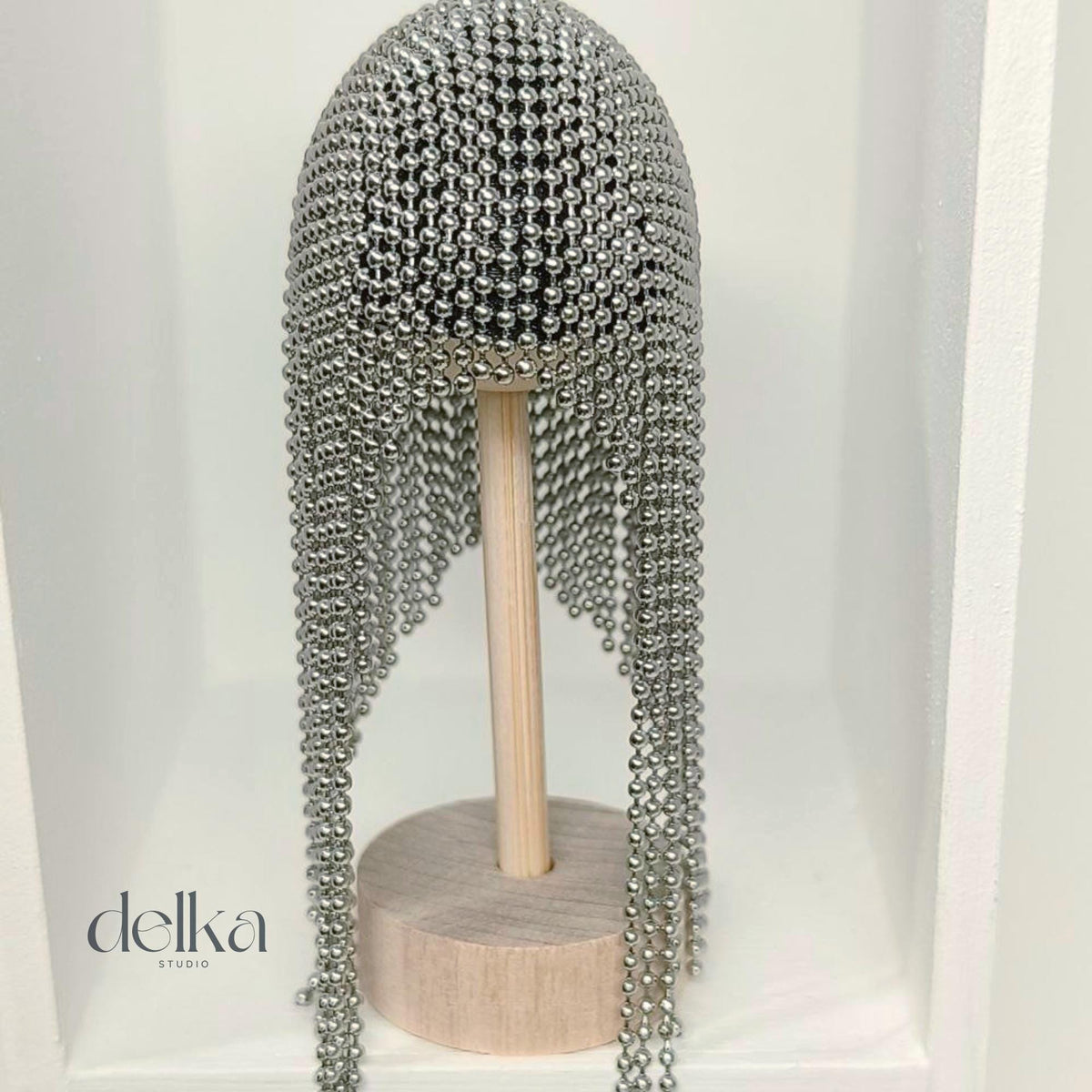 Metallic Beaded Doll Wig, 1/6 Scale, Fashion Doll Accessory