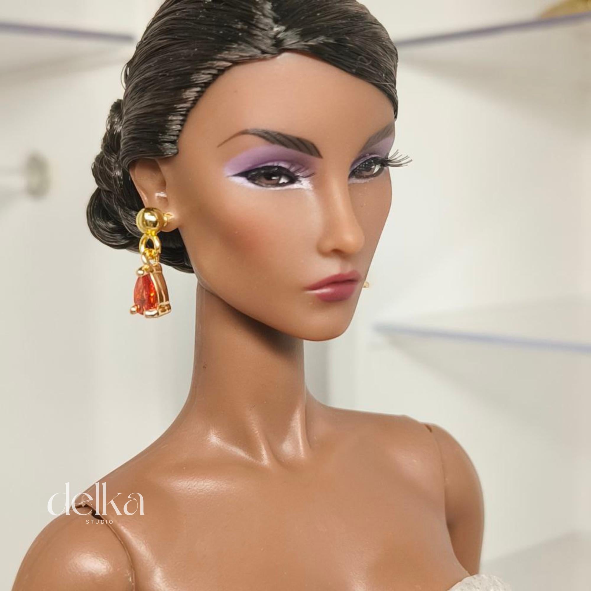 Jewel Earrings for Fashion Royalty Dolls: 1/6 Scale Collector Jewelry