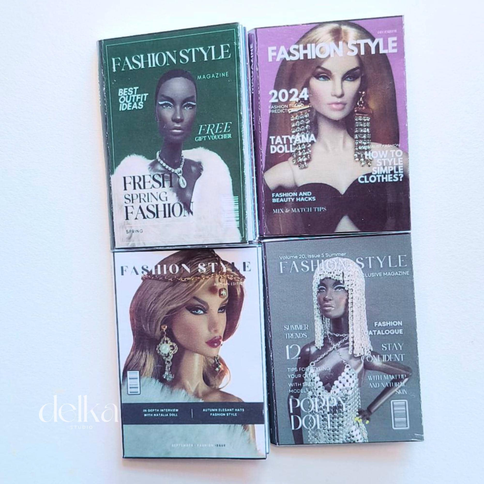 Printable Doll Magazine Patterns, 1:6 Scale Miniature (PDF Download)