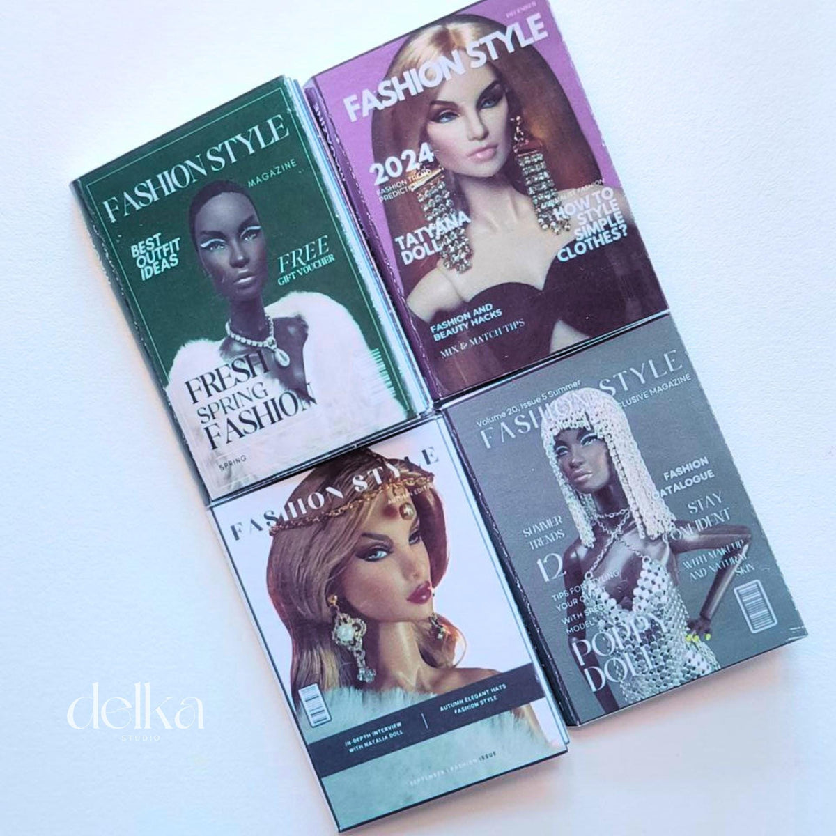 Printable Doll Magazine Patterns, 1:6 Scale Miniature (PDF Download)