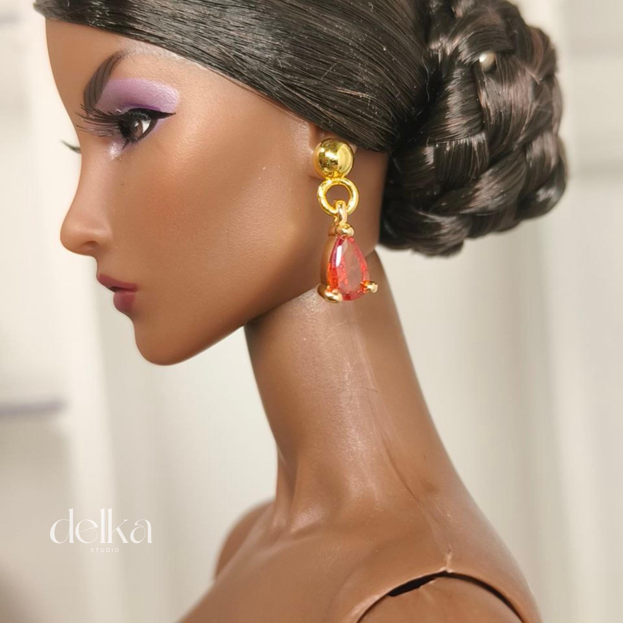 Jewel Earrings for Fashion Royalty Dolls: 1/6 Scale Collector Jewelry