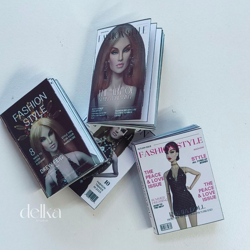Printable Doll Fashion Magazine Patterns, 1:6 Scale (Digital Download)