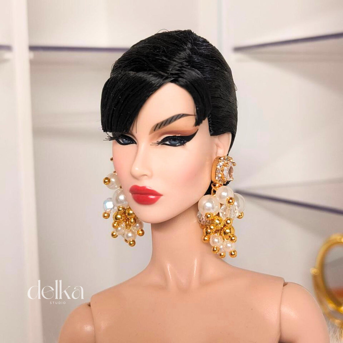 Jewel Earrings for Fashion Royalty Dolls: 1/6 Scale Collector Jewelry