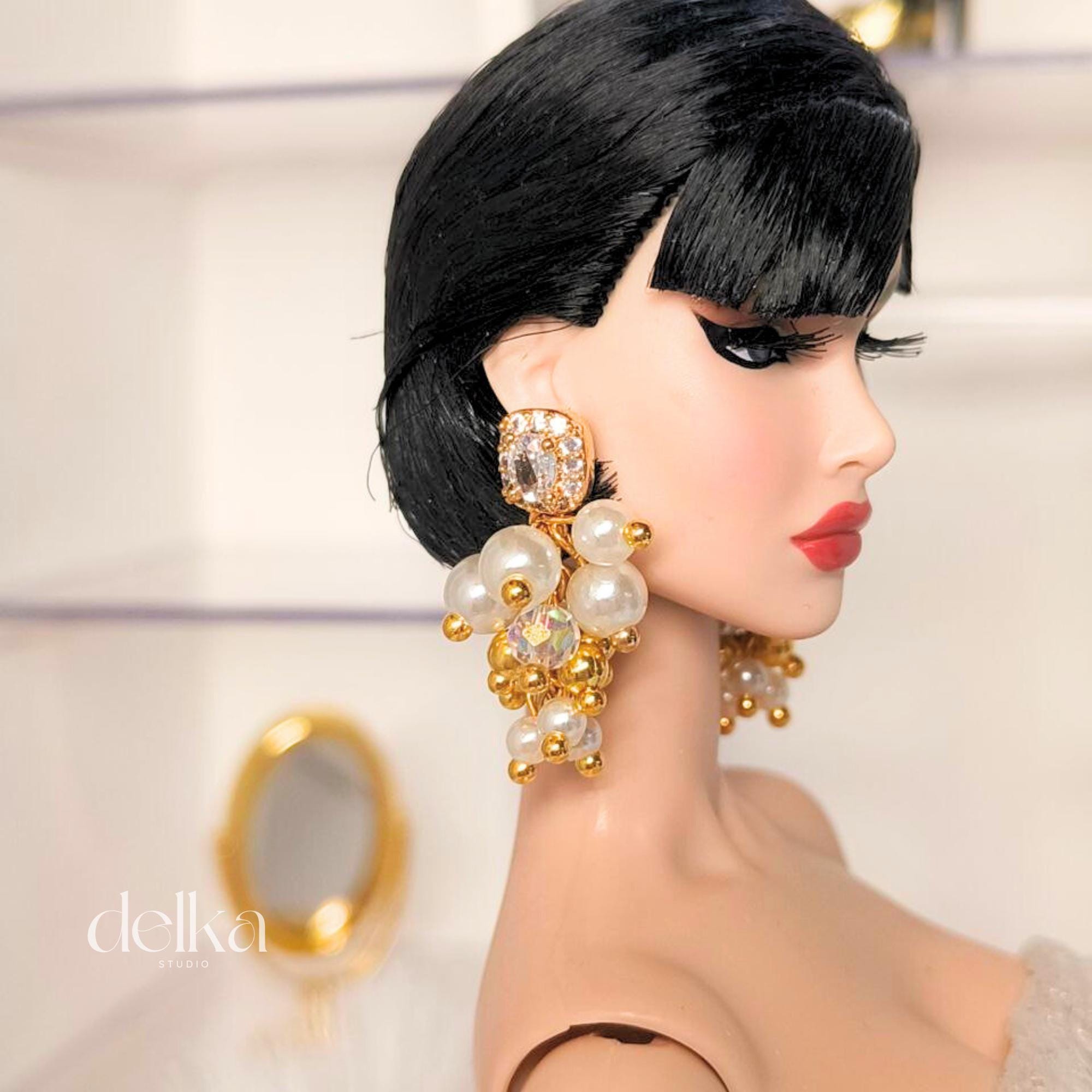 Jewel Earrings for Fashion Royalty Dolls: 1/6 Scale Collector Jewelry