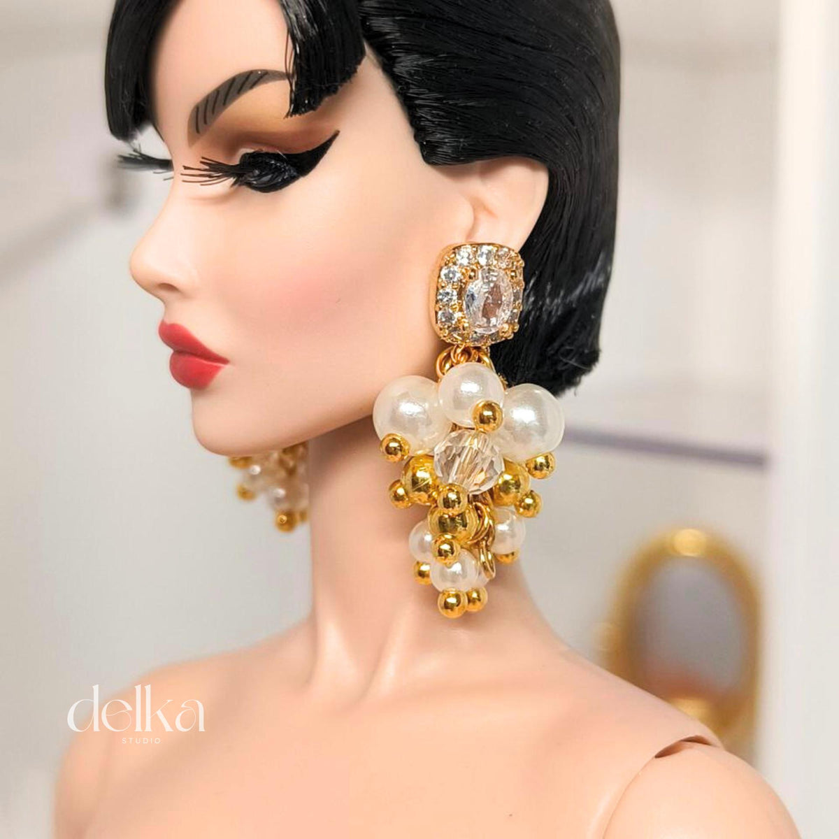 Jewel Earrings for Fashion Royalty Dolls: 1/6 Scale Collector Jewelry