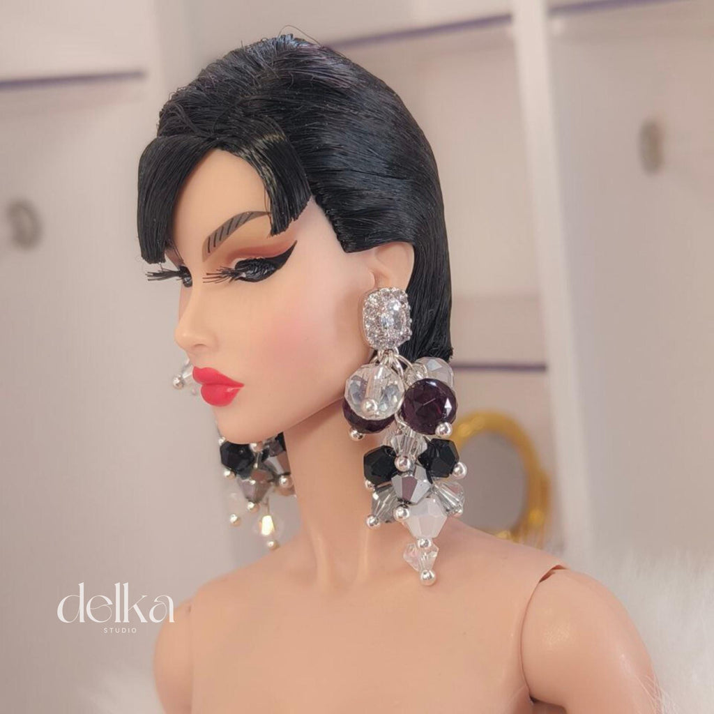 12 inch Jewel Earrings for Fashion Royalty Doll, 1/6 Scale Jewelry for dolls