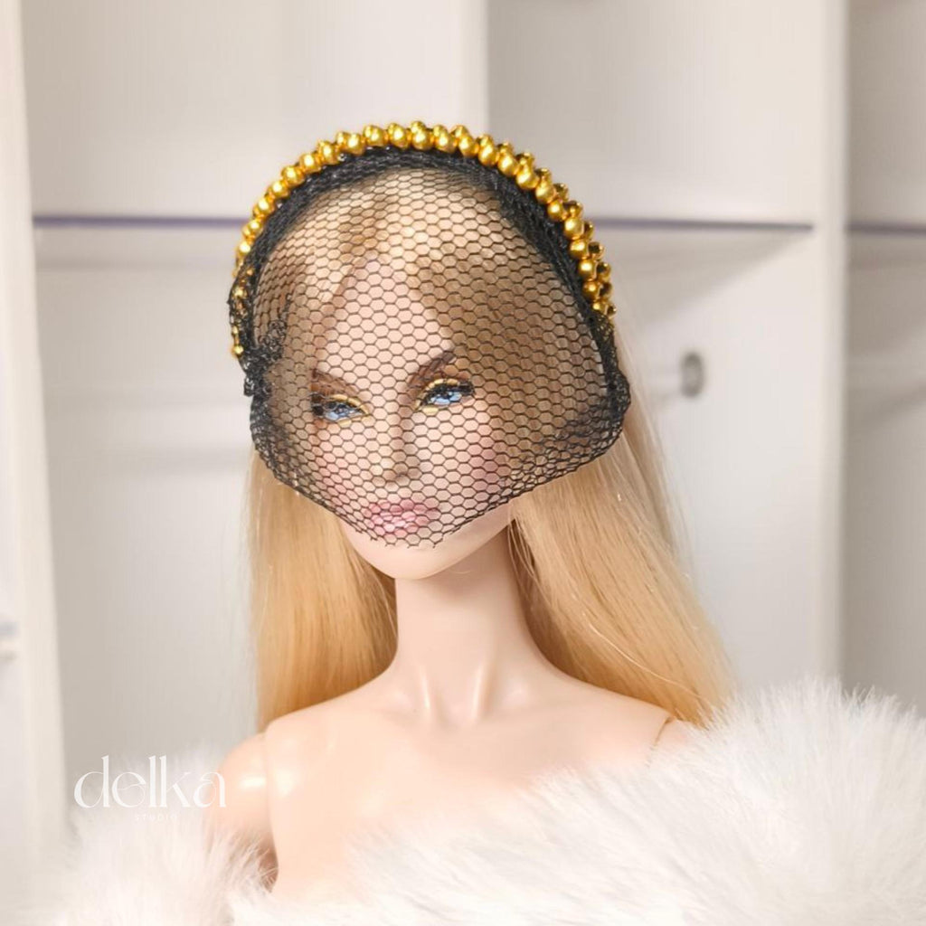 12 inch vintage Doll Headpiece for Fashion Royalty, 1:6 Scale headband for dolls