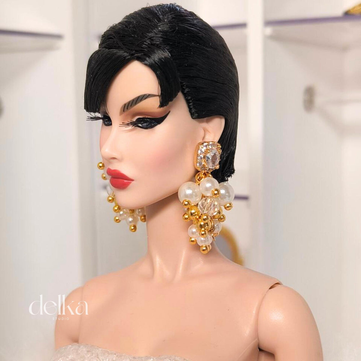 Jewel Earrings for Fashion Royalty Dolls: 1/6 Scale Collector Jewelry
