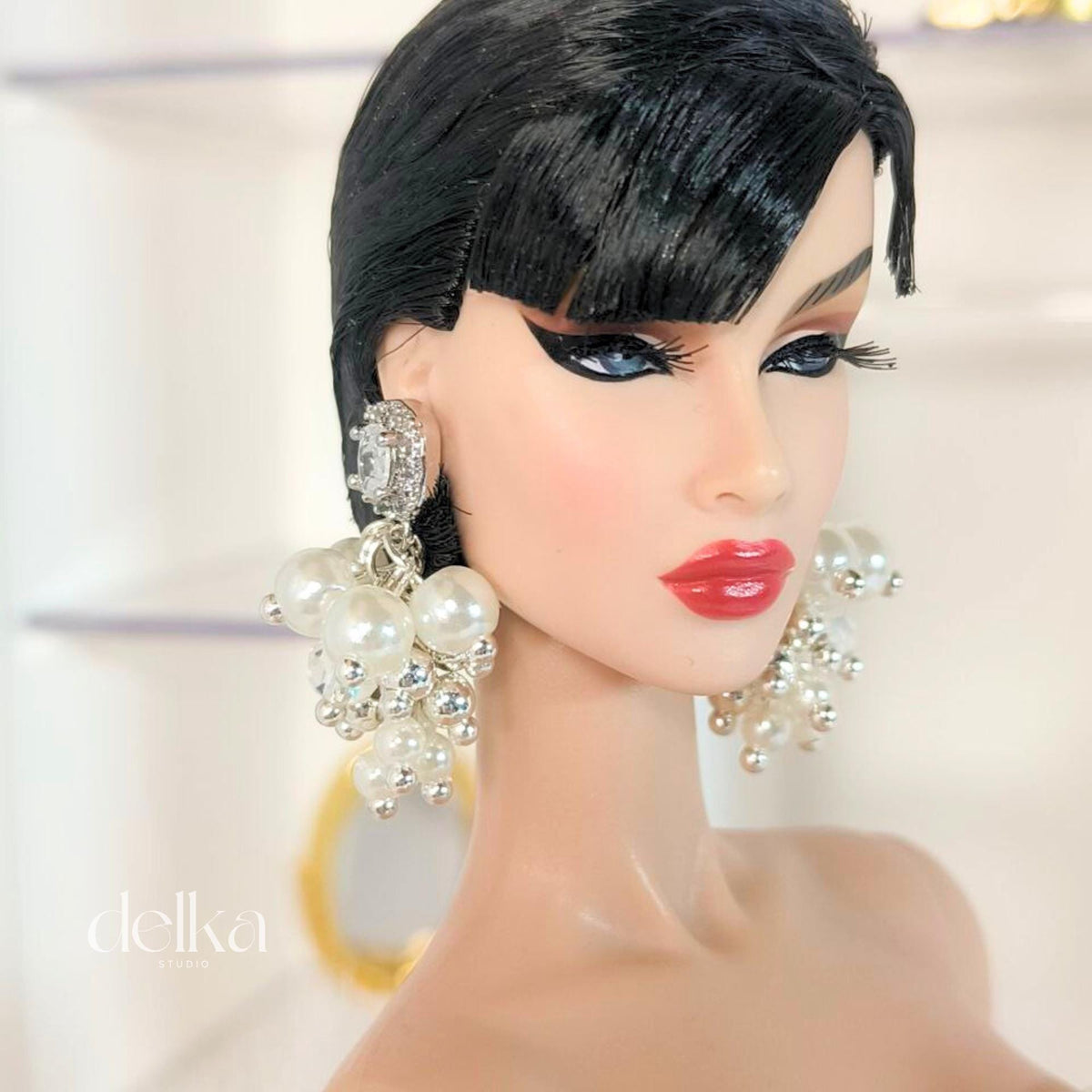Jewel Earrings for Fashion Royalty Dolls: 1/6 Scale Collector Jewelry