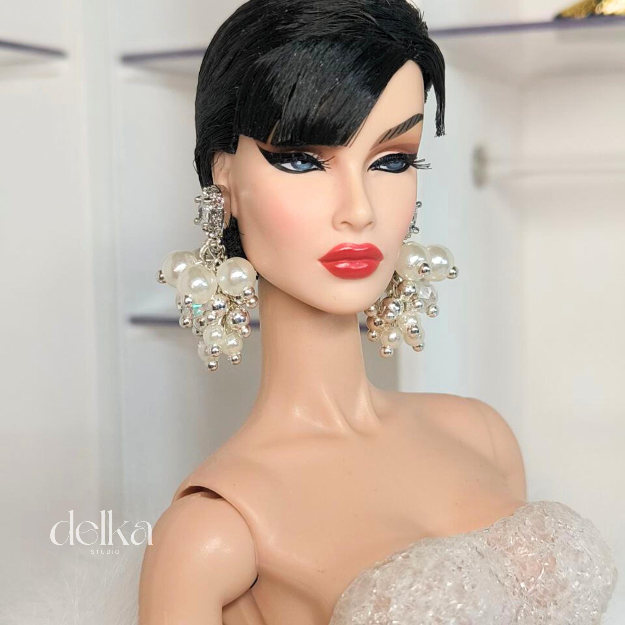 Jewel Earrings for Fashion Royalty Dolls: 1/6 Scale Collector Jewelry