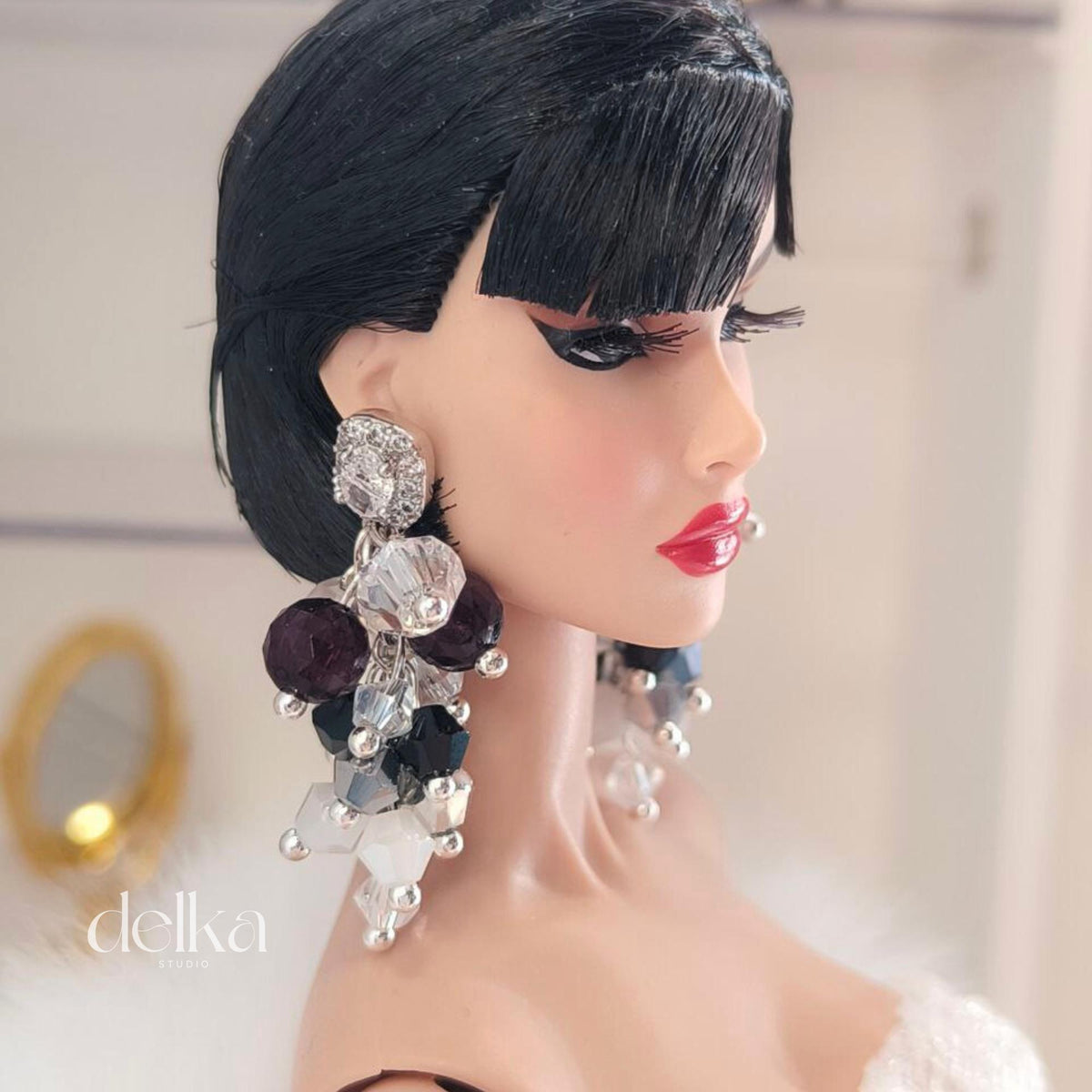 12 inch Jewel Earrings for Fashion Royalty Doll, 1/6 Scale Jewelry for dolls