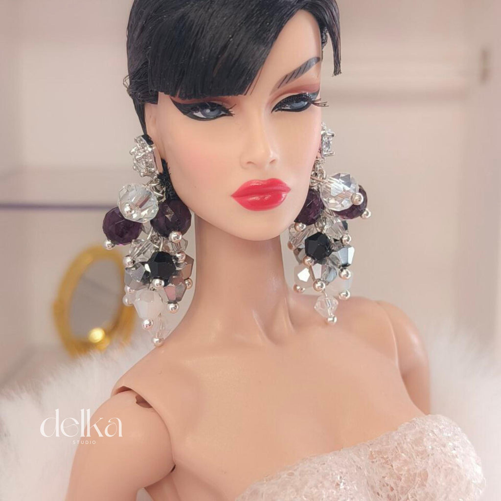 12 inch Jewel Earrings for Fashion Royalty Doll, 1/6 Scale Jewelry for dolls