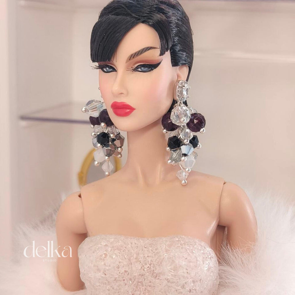 12 inch Jewel Earrings for Fashion Royalty Doll, 1/6 Scale Jewelry for dolls