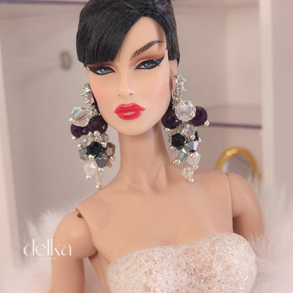 12 inch Jewel Earrings for Fashion Royalty Doll, 1/6 Scale Jewelry for dolls