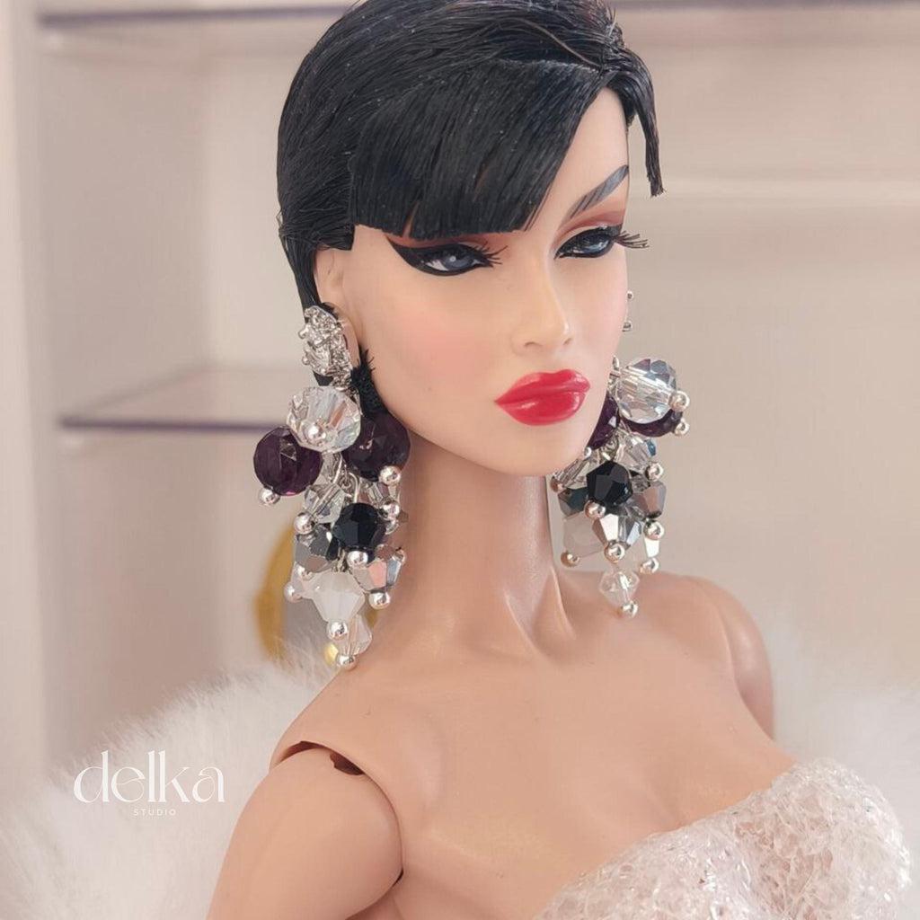 12 inch Jewel Earrings for Fashion Royalty Doll, 1/6 Scale Jewelry for dolls