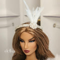 12 inch Charleston Headdress for dolls, 1:6 scale Showgirl Tiara for Fashion Dolls