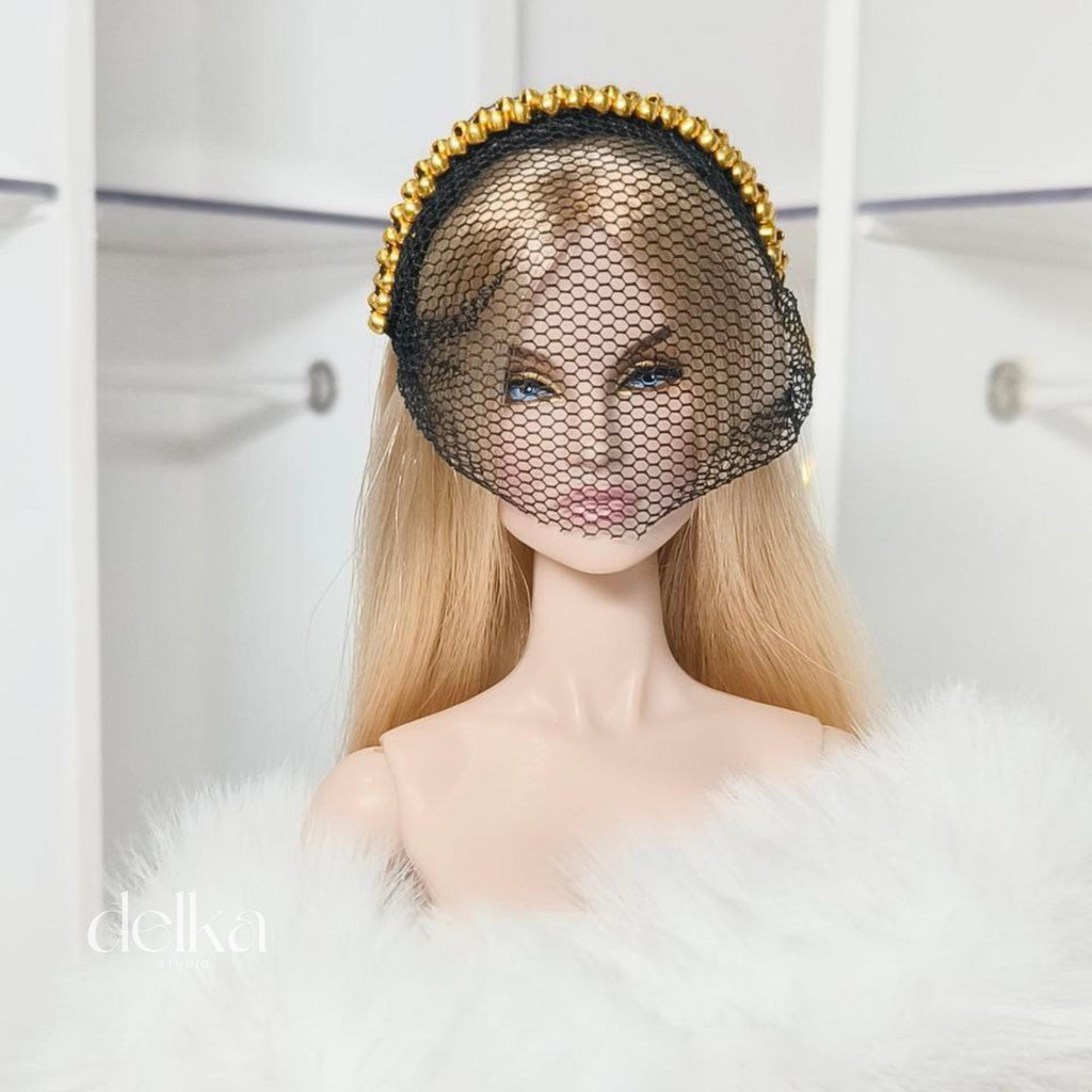 12 inch vintage Doll Headpiece for Fashion Royalty, 1:6 Scale headband for dolls