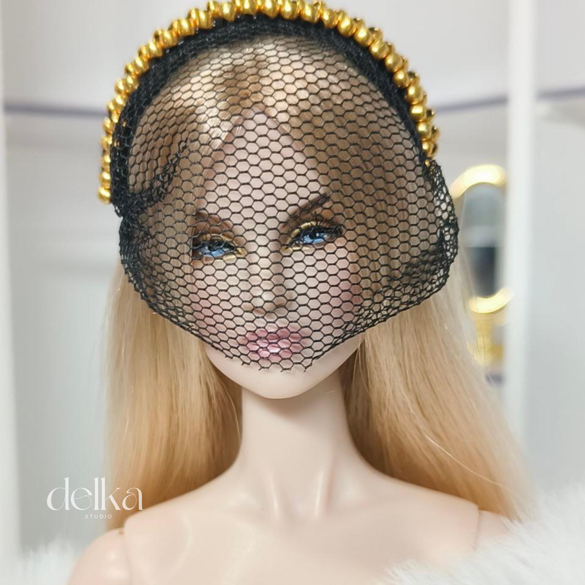 12 inch vintage Doll Headpiece for Fashion Royalty, 1:6 Scale headband for dolls