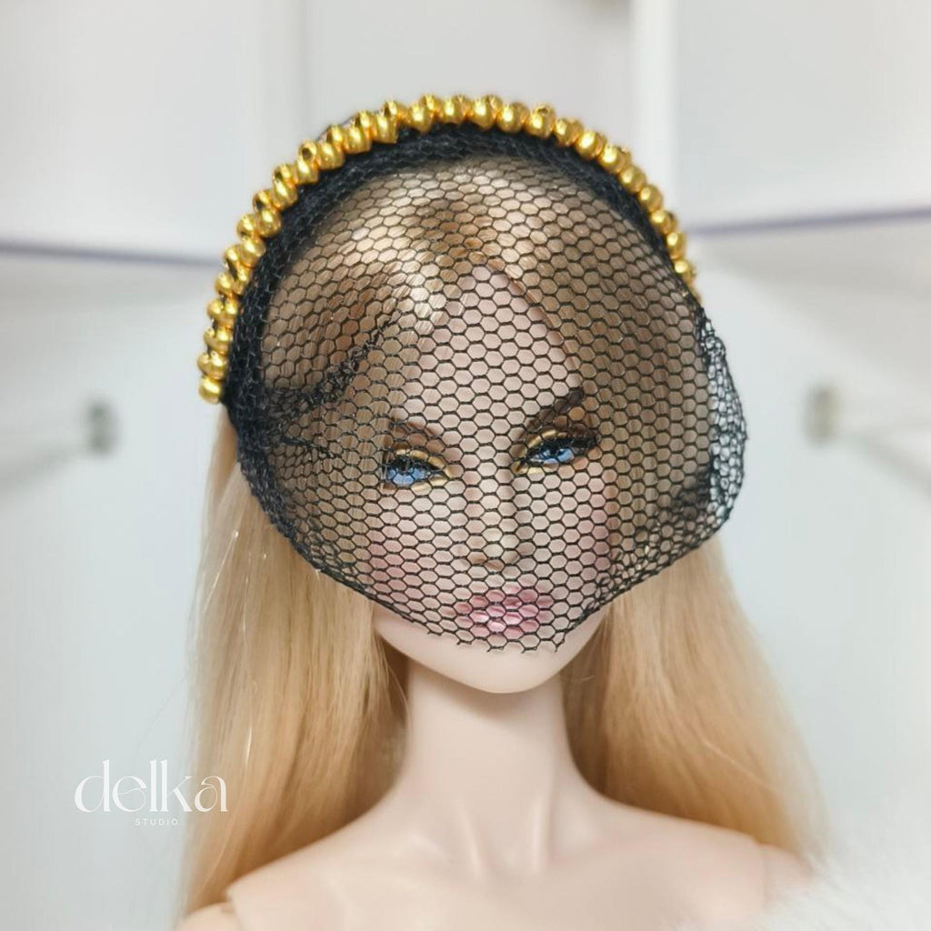 12 inch vintage Doll Headpiece for Fashion Royalty, 1:6 Scale headband for dolls