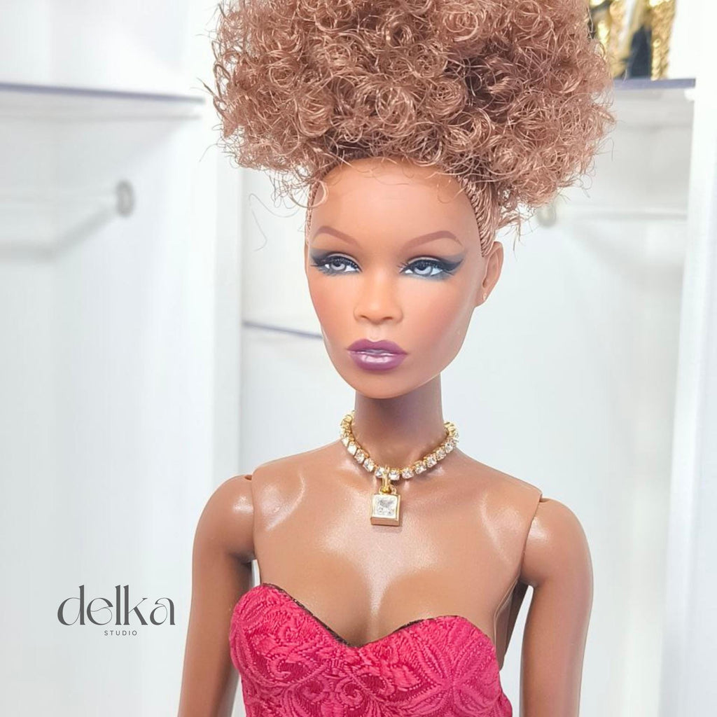 12 inch rhinestone choker for fashion dolls