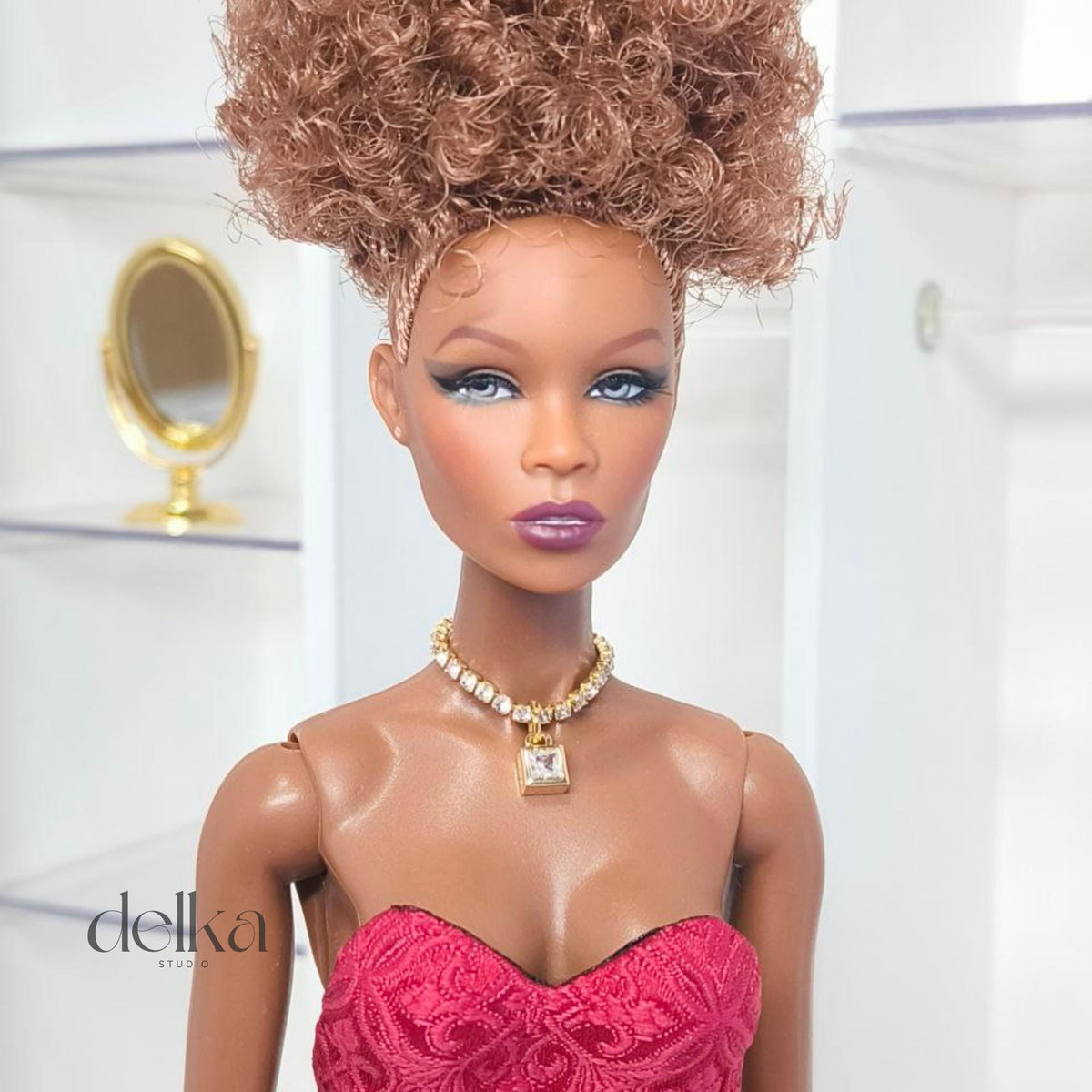 12 inch rhinestone choker for fashion dolls