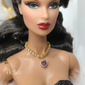 12 inch rhinestone Heart Choker for fashion dolls, 1/6 Scale Doll Necklace