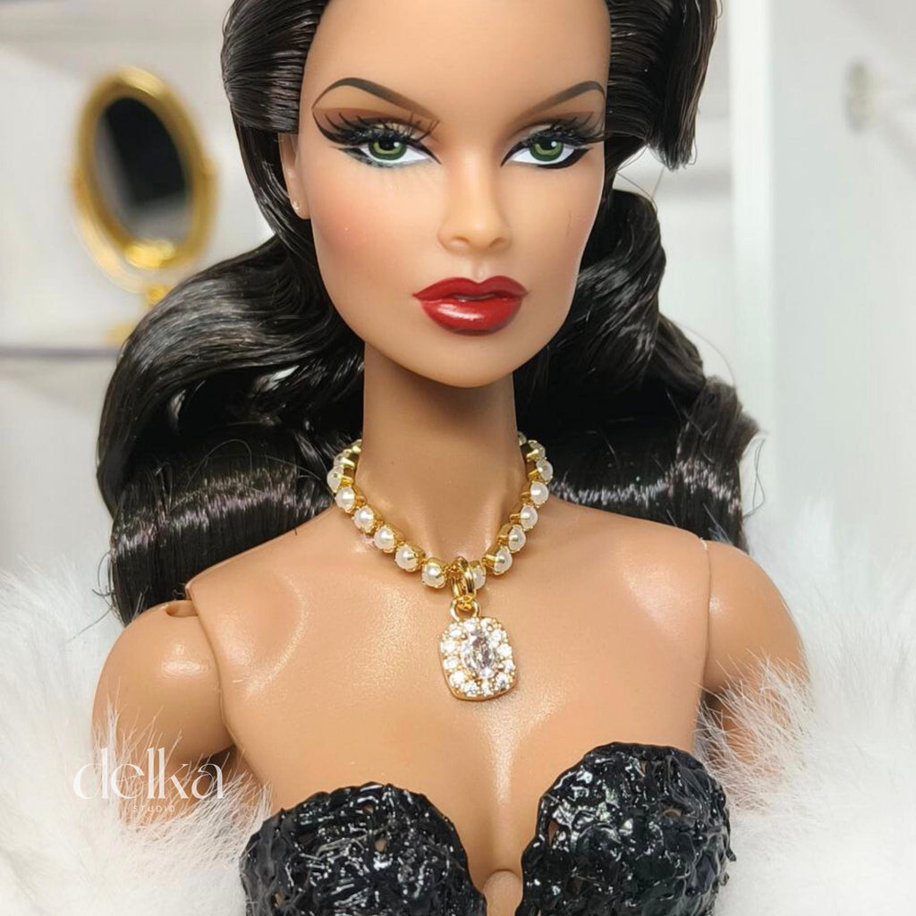 12 inch rhinestone choker for fashion dolls