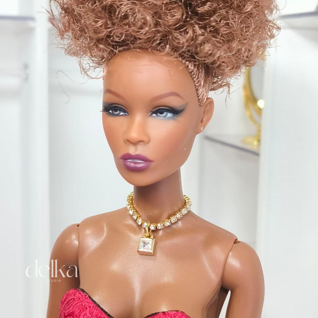 12 inch rhinestone choker for fashion dolls