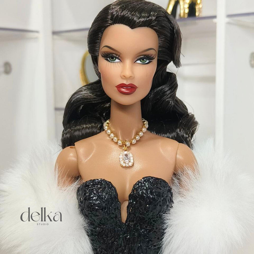 12 inch rhinestone choker for fashion dolls