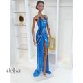 Blue Metal Mesh Dress for 12 inch Fashion Dolls, Gift for Collectors