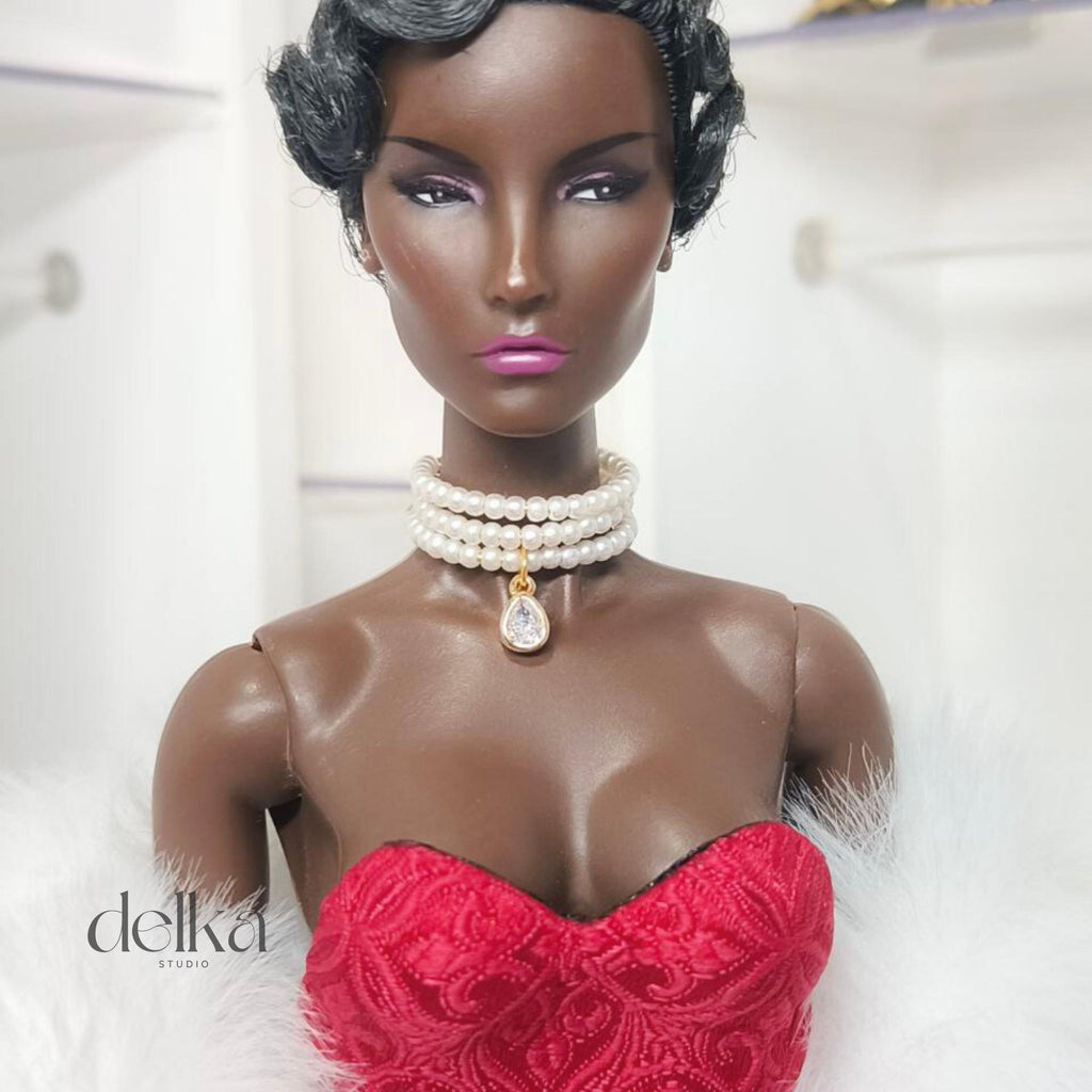 Pearl Choker, 1/6 Scale Necklace, Fashion Doll Accessory