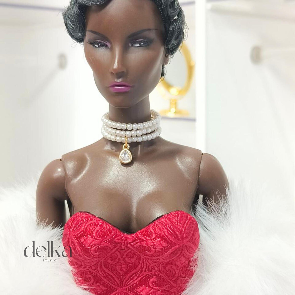 Pearl Choker, 1/6 Scale Necklace, Fashion Doll Accessory