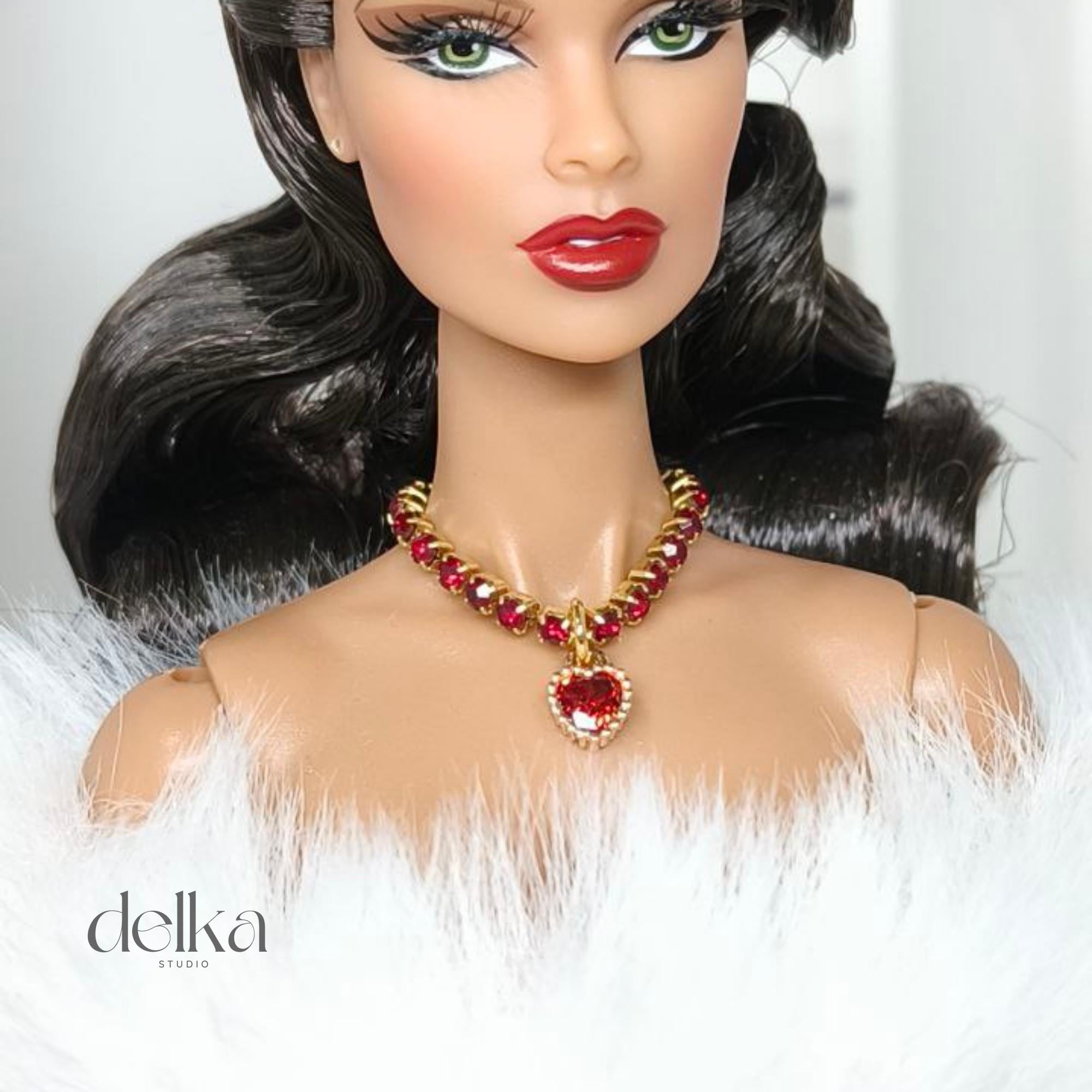 12 inch rhinestone choker for fashion dolls