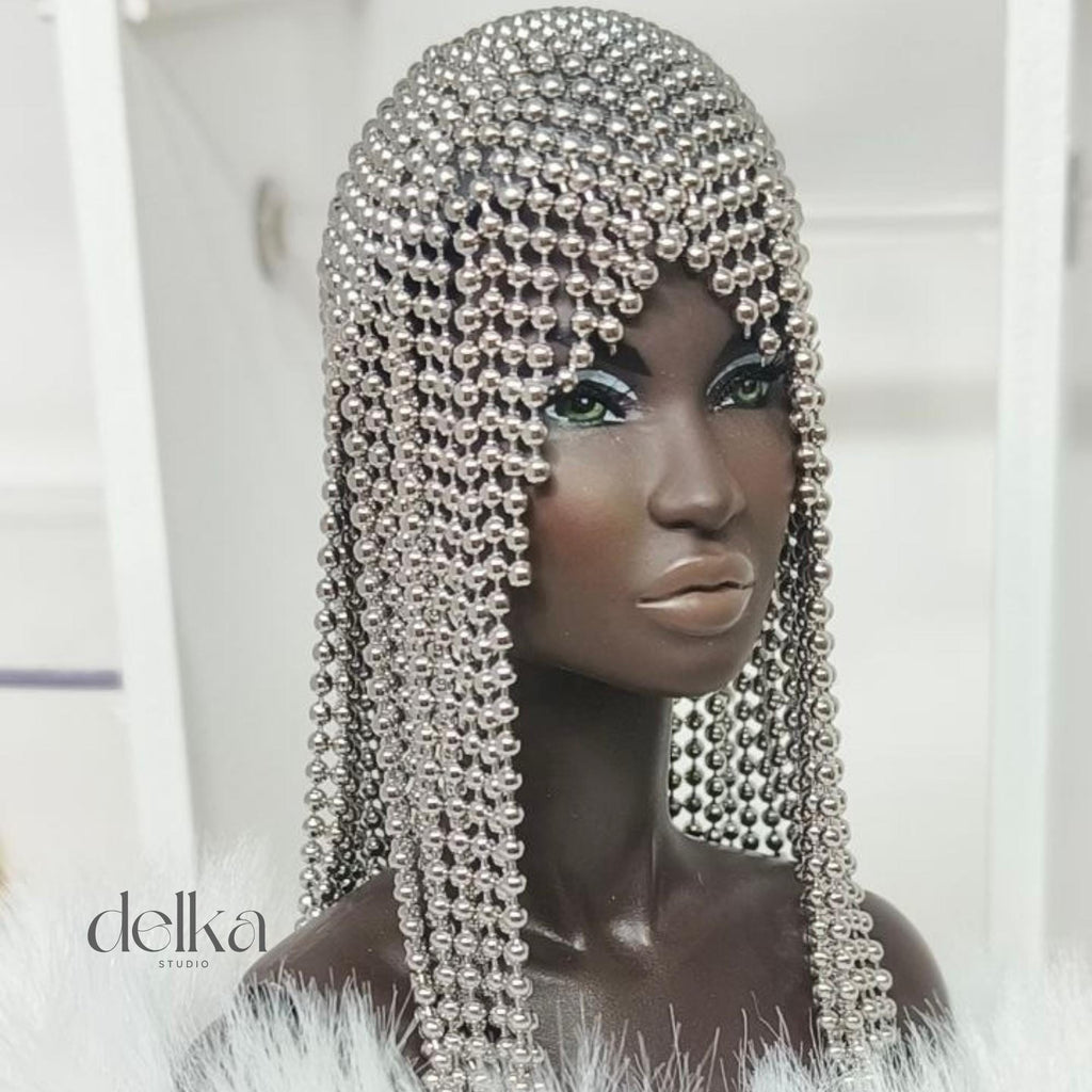 Metallic Silver Wig, 12 inch, for Fashion Royalty Dolls